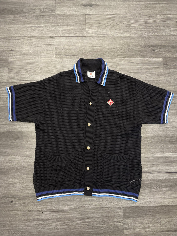 Casa Blanca Knit Shirt "Black/Blue"