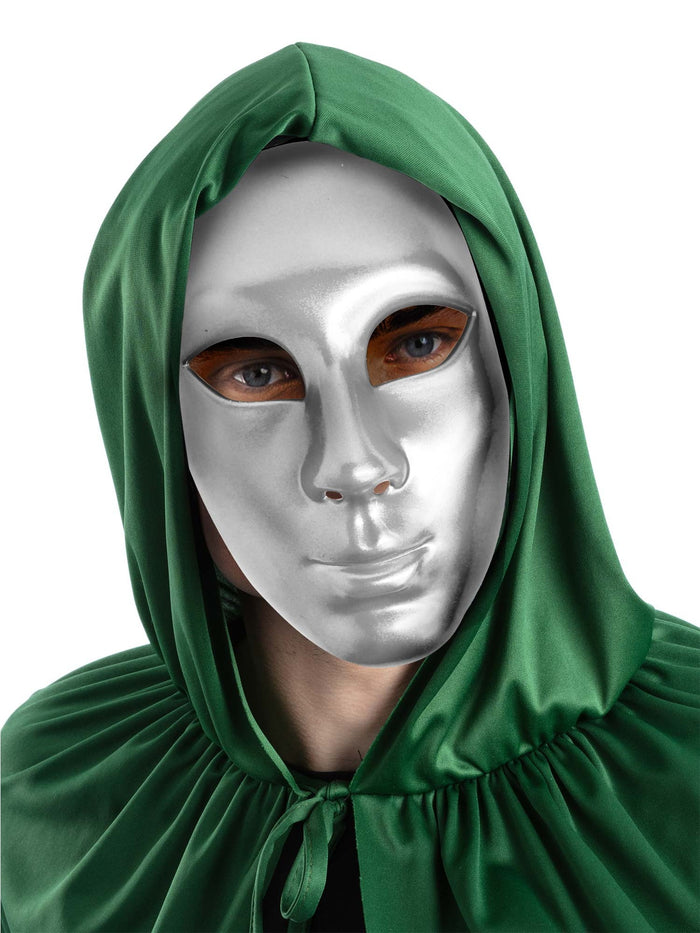 Full Face Silver Masquerade Masks