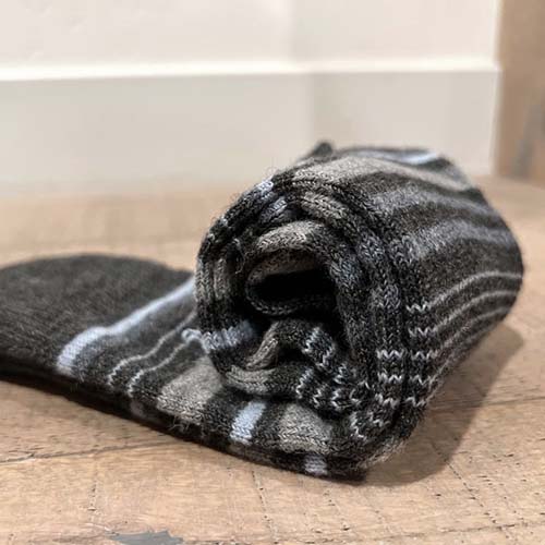 Striped Azul Alpaca Socks