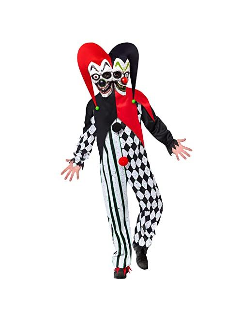 Two Faced Jester Clown Costume