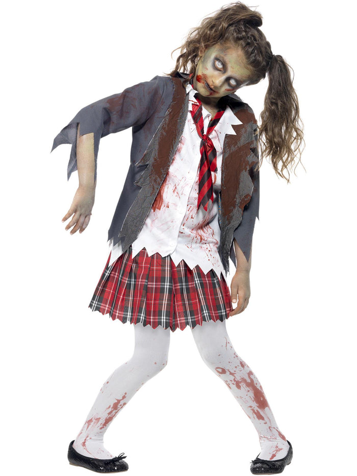 Zombie School Girl Child Costume