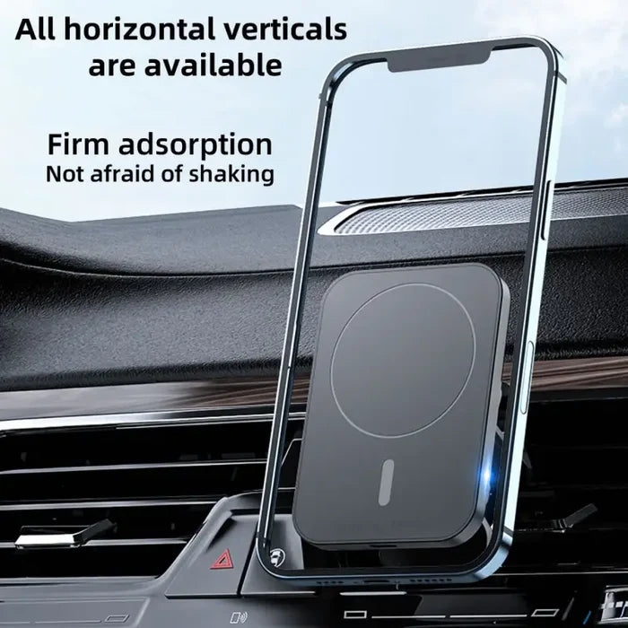 the car phone holder is attached to the dashboard
