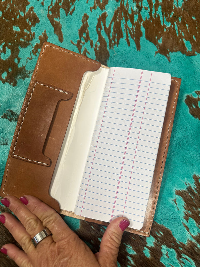 Hand tooled tally book