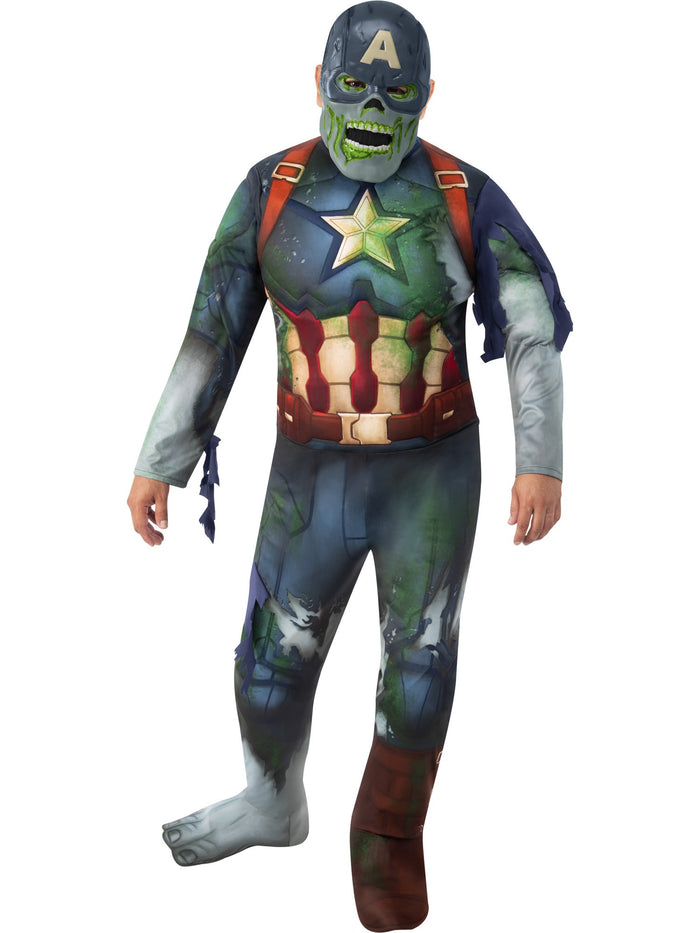 Adult Deluxe Zombie Captain America Costume From Marvel