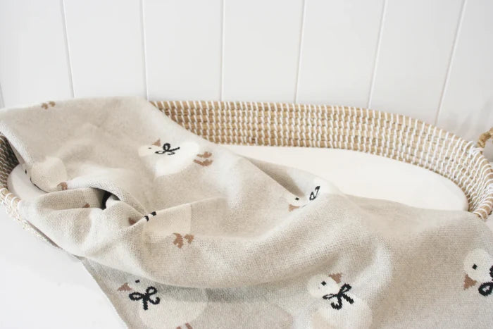 Alimrose Cotton Duck Baby Blanket - Natural