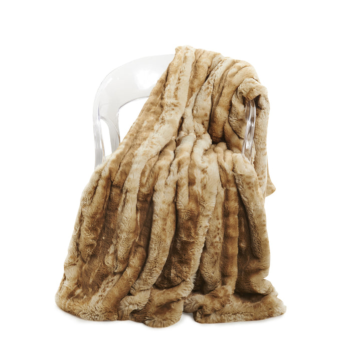 Blonde Mink Faux Fur Throw