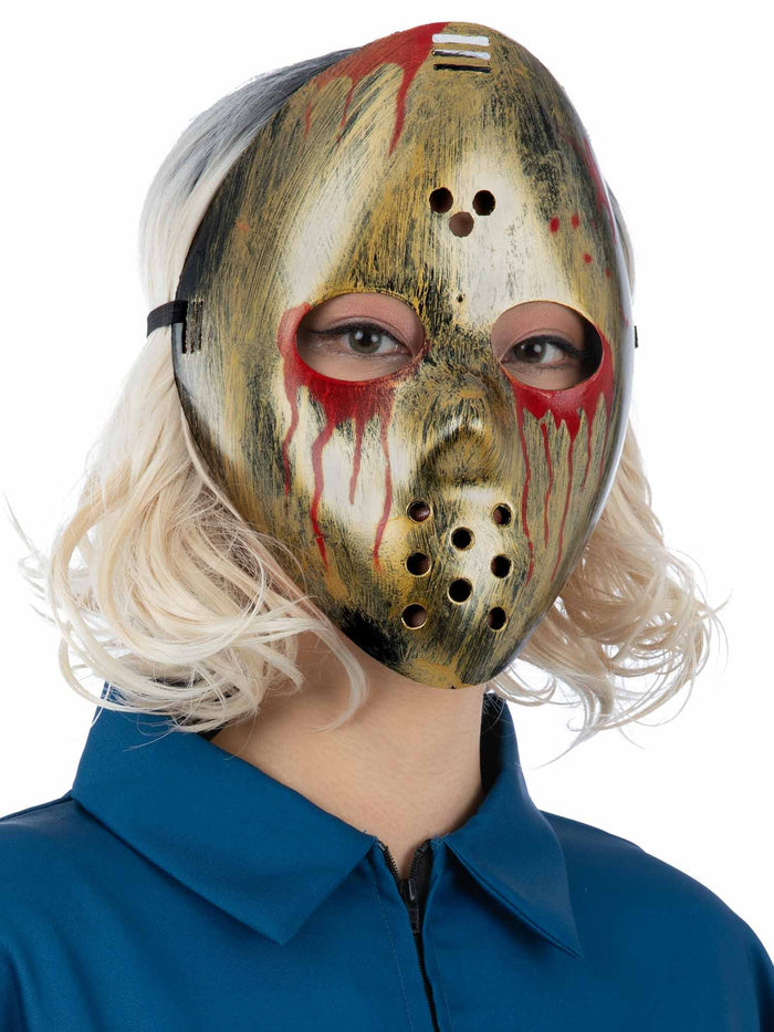 Bloody Metallic Hockey Mask
