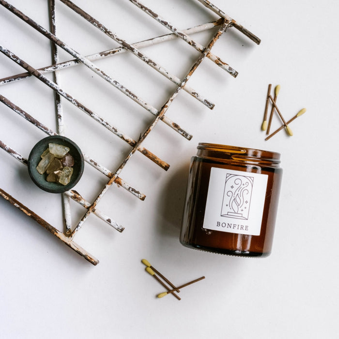 Bonfire 3.4Oz Small Coconut Wax Candle - Natural