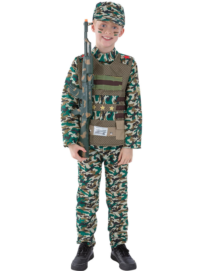 Camouflage Military Boy Costume