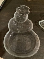 Christmas glass candy dish