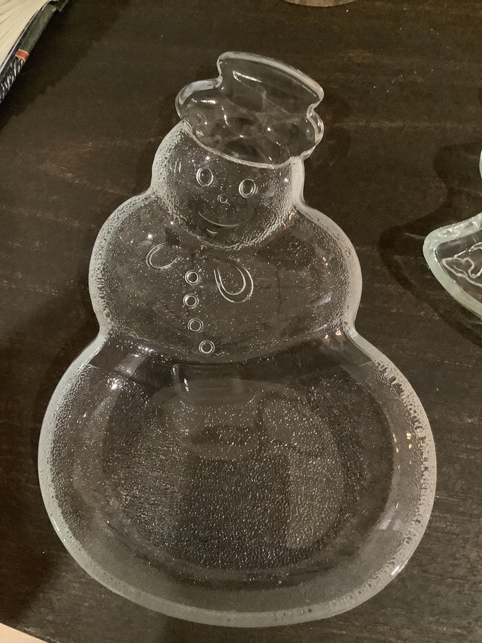 Christmas glass candy dish