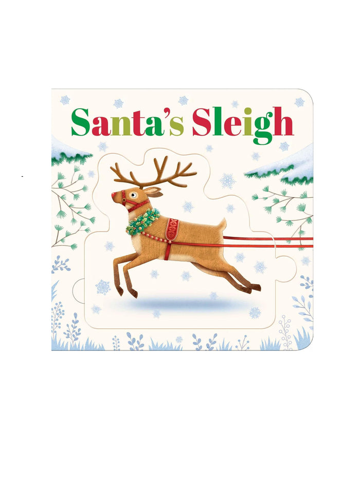 Connect A Book Santa's Sleigh Board Book & Puzzle