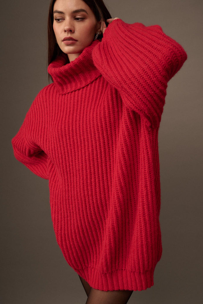 Cozy Up Chunky Knit Oversize Cowl-Neck Sweater - ShopPromesa