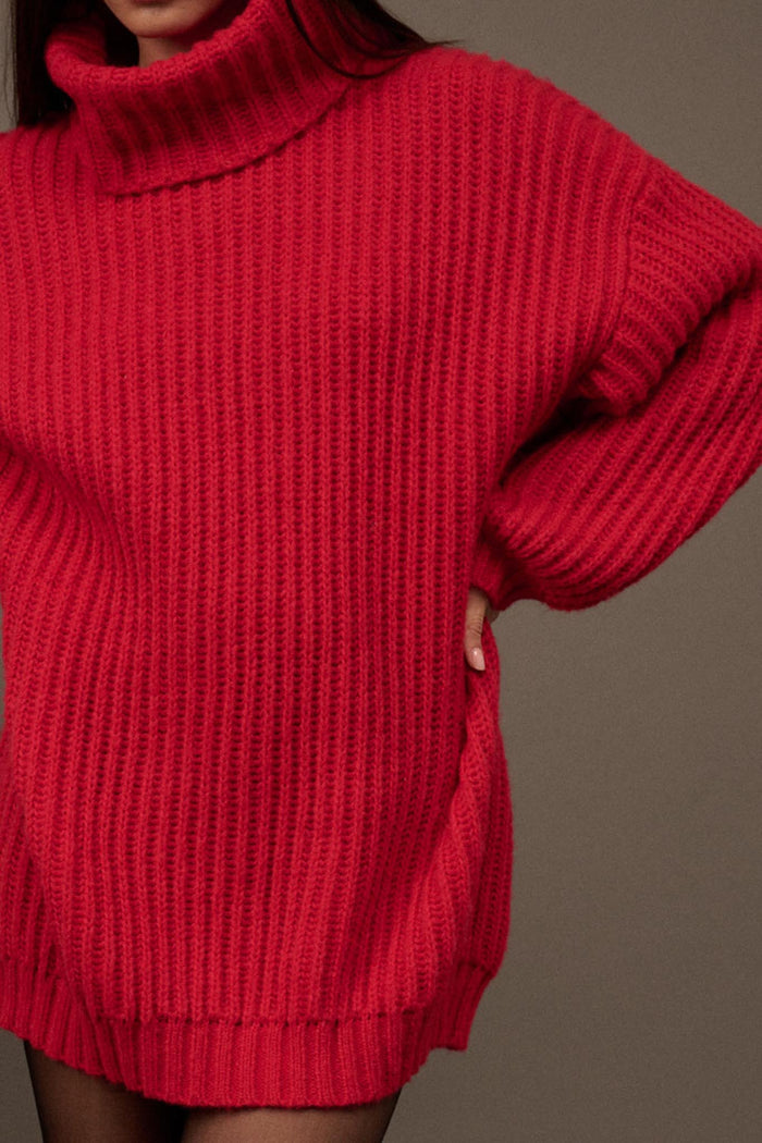 Cozy Up Chunky Knit Oversize Cowl-Neck Sweater - ShopPromesa