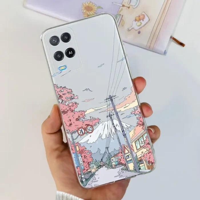 For OPPO A54 4G / Dark Red