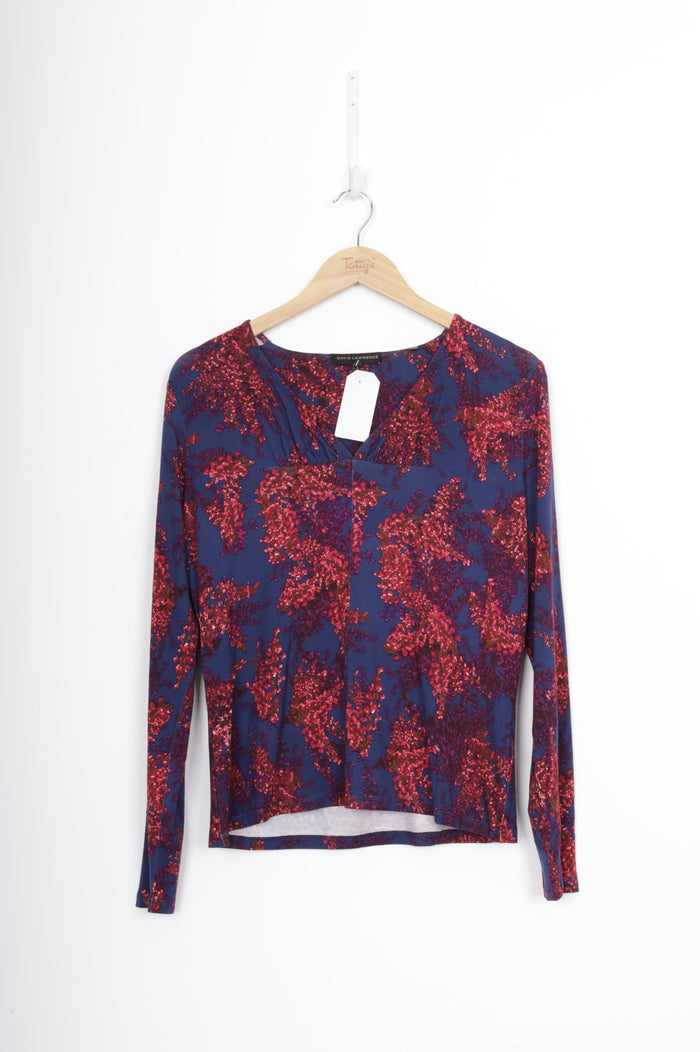 David Lawrence Womens Blue Top Size S