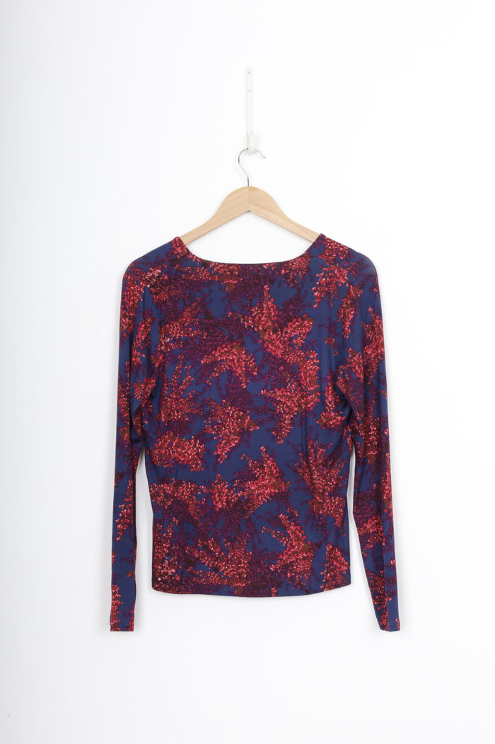 David Lawrence Womens Blue Top Size S