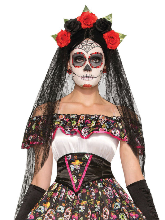 Day Of The Dead Veil Costume Accessory