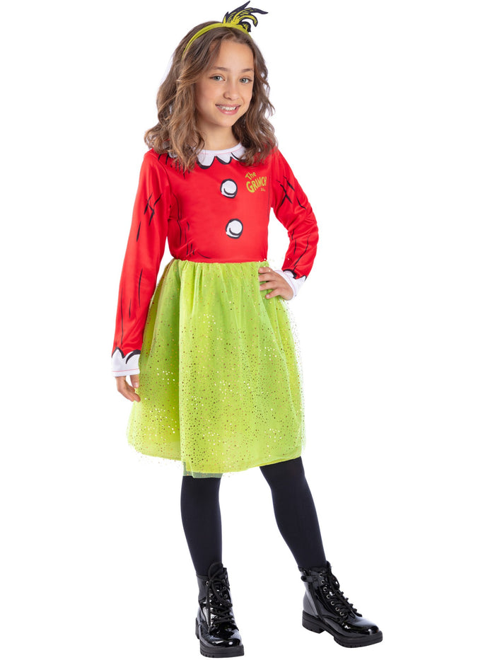 Dr Seuss The Grinch Santa Girls Costume