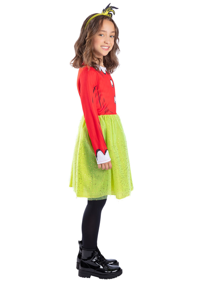 Dr Seuss The Grinch Santa Girls Costume