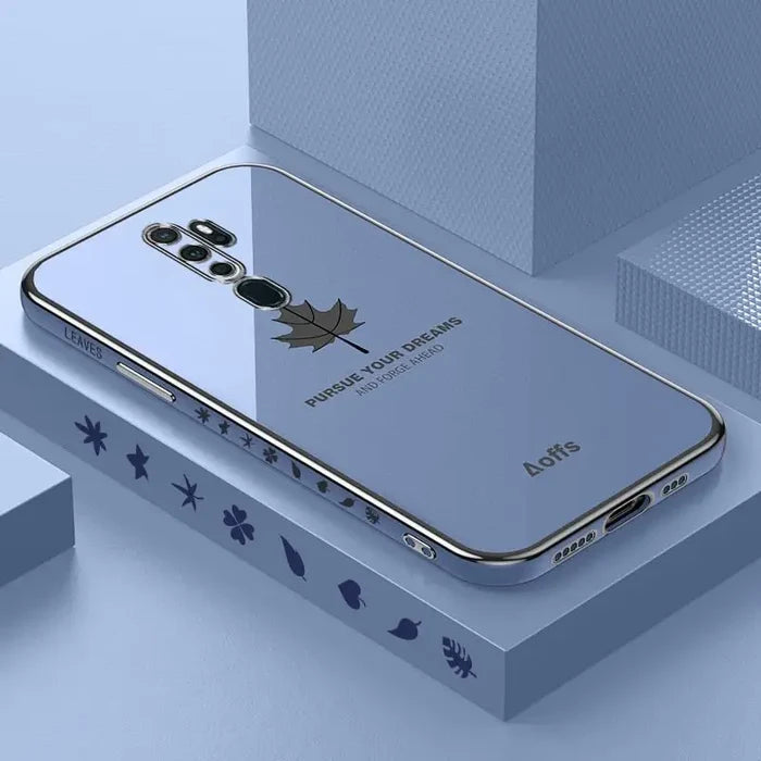 the back of a blue samsung phone case