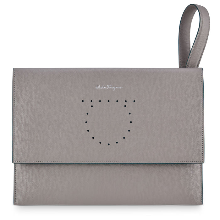 Ferragamo Leather Wallet w/ Strap