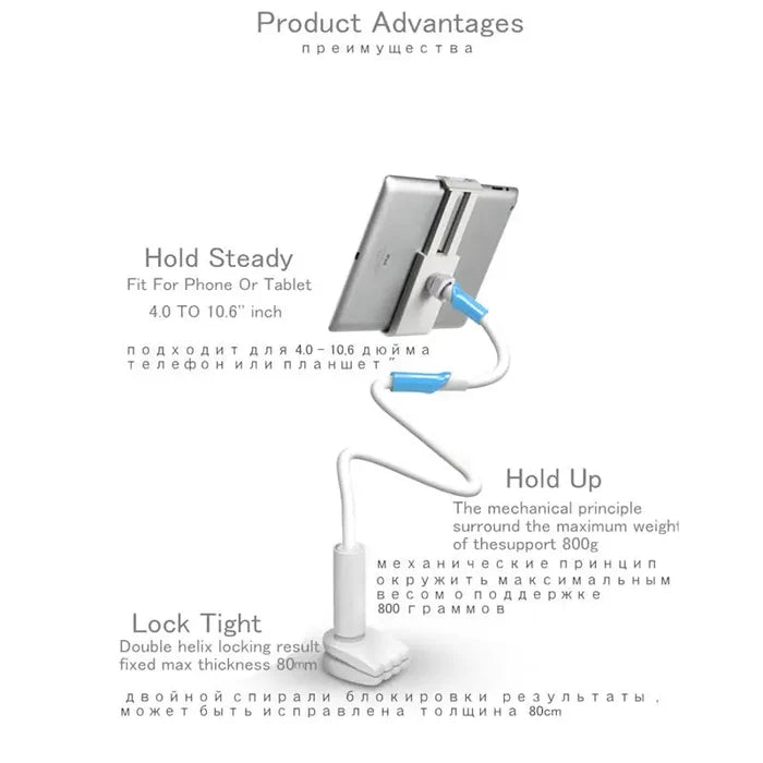 the product features a stand for the ipad and a tablet