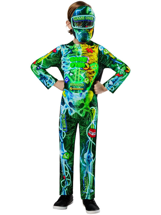 Gamer Skeleton Kids Costume