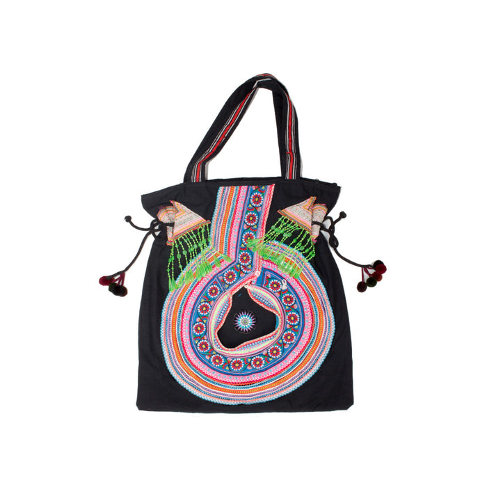 Hmong Beaded Collar Hmong Cinched Totes