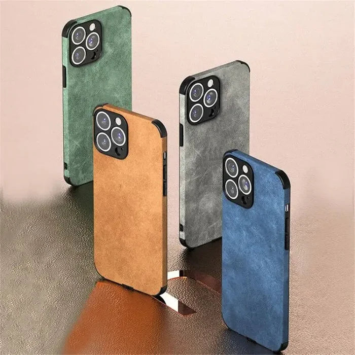 the iphone case is made from genuine leather