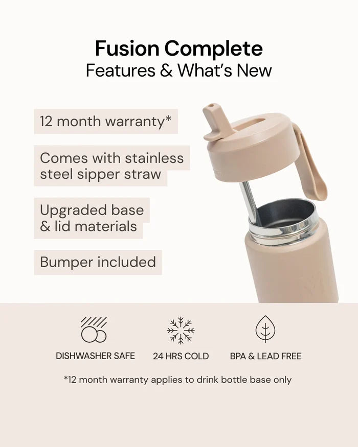 MontiiCo Fusion Complete Drink Bottle 700ml - Fuchsia