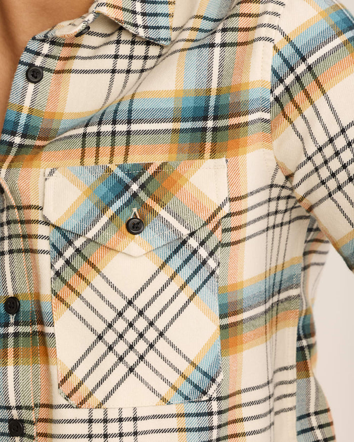 Pendleton Madison Flannel Women's Shirt in Cream Multi Plaid