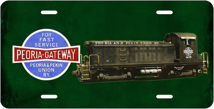 Peoria & Pekin Union Railway License Plate