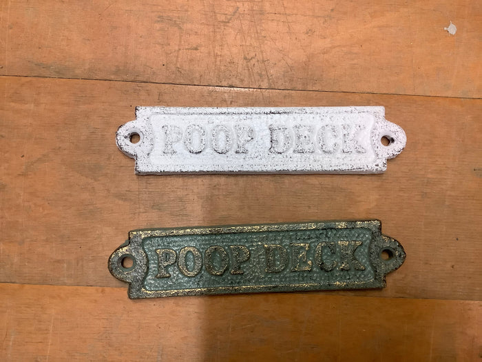 Poop deck plaque