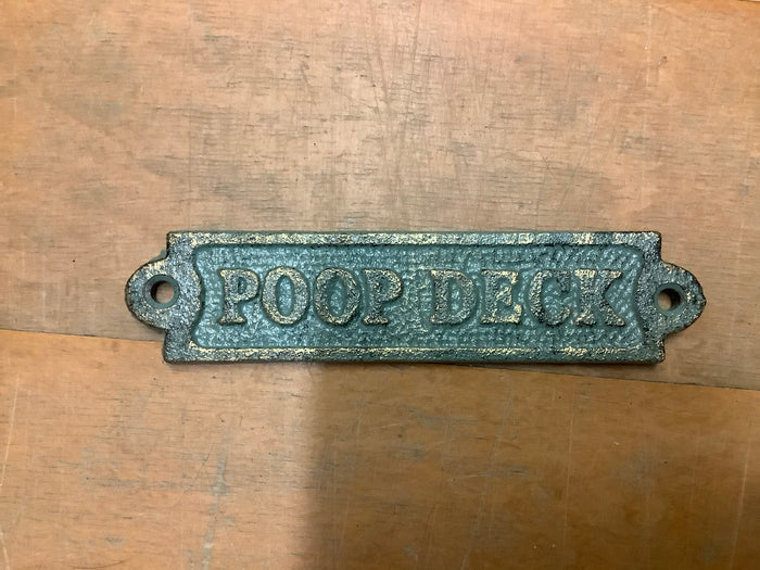 Poop deck plaque