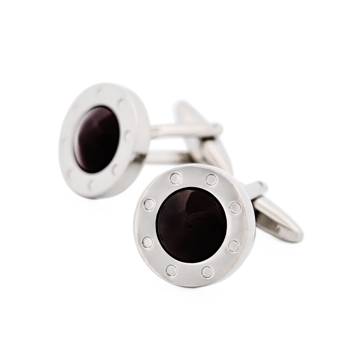 Purple Cat's Eye Cufflinks