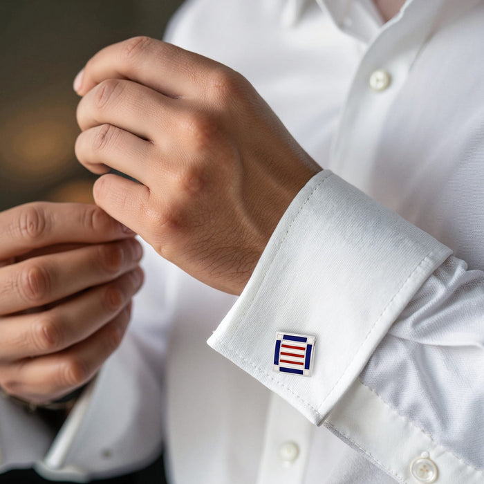 Red & White & Blue Cufflinks