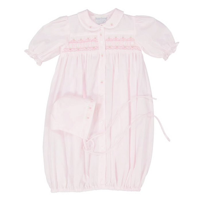 Ribbon Smocked Gown & Hat