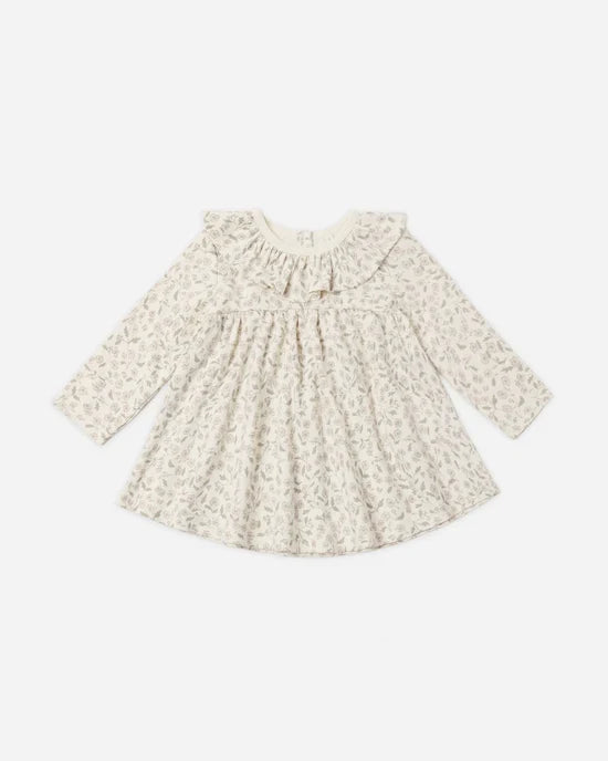 Ruffle Collar Jersey Dress Floret