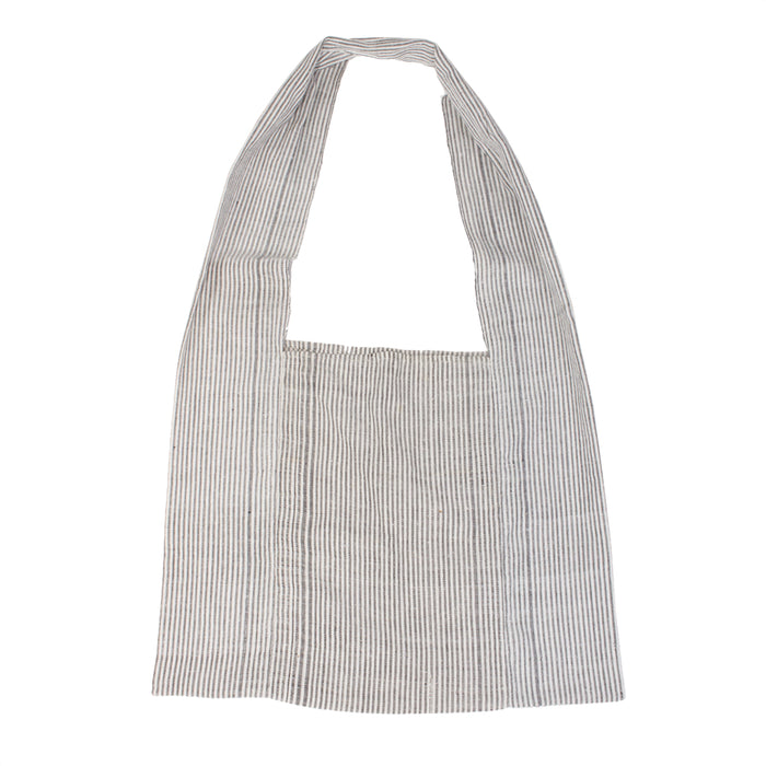 Seersucker Stripe Woven Shopper from Laos