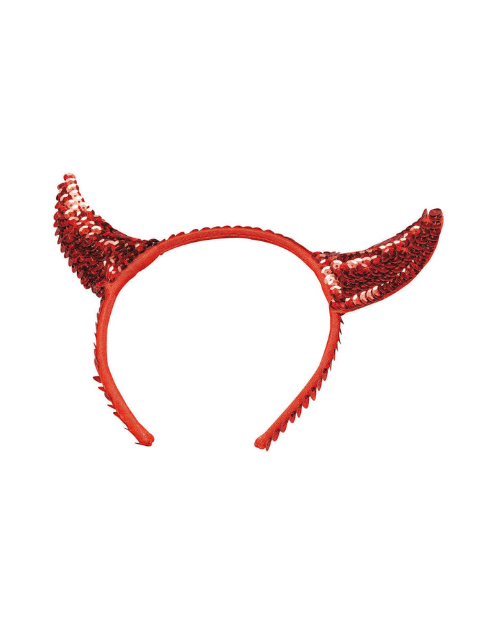 Sequin Devil Horns Costume Accessory