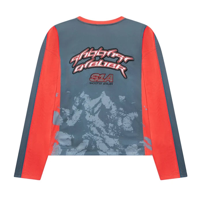 Shoot1st Throttle Jersey "Grey Red" (L/S)