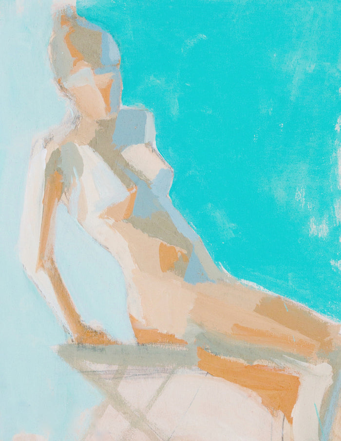 Sky Blue Stretch painting Teil Duncan - Christenberry Collection