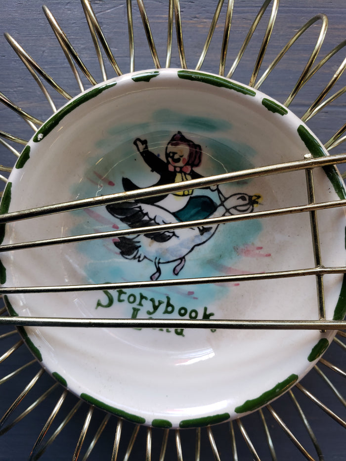 Storybook Land plate in metal guitar frame