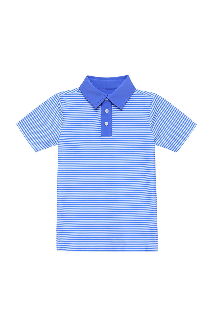 Stripe Polo/Sky Blue
