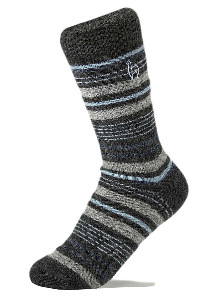 Striped Azul Alpaca Socks