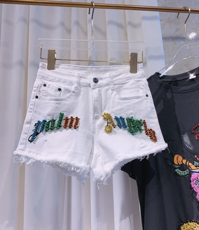 The Elegance High-Waist Denim Shorts