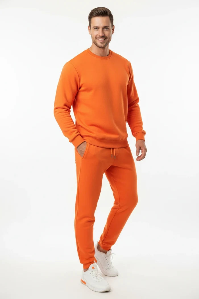 The Elegant 2-Piece: Crew Neck Sweatshirt & Drawstring Sweatpants