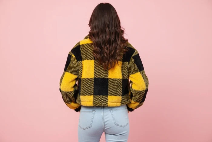 The Elegant Dual-Face Velvet Plaid Jacket