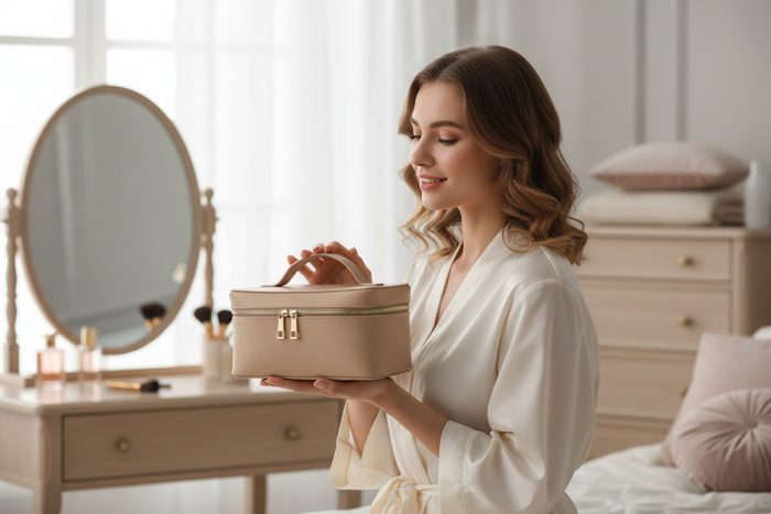 The Genuine Leather Vanity Case